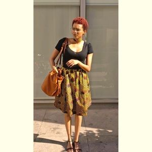 African print skirt